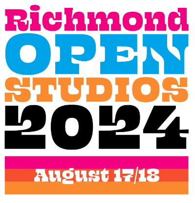 flyer for richmond open studios 2024, august 17/18